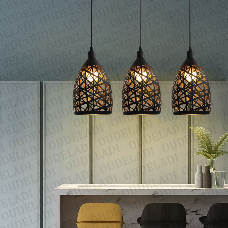 Ac85 - 265V 12W Led Pendant Light Iron Hollow Metal Cage Lamp Living Room Restaurant Shop Bar