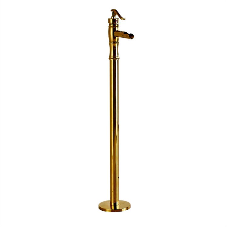 4 - Colors Floor Mount Clawfoot Bath Tub Filler Faucet Single Free Standing Bathtub Mixer With Hot
