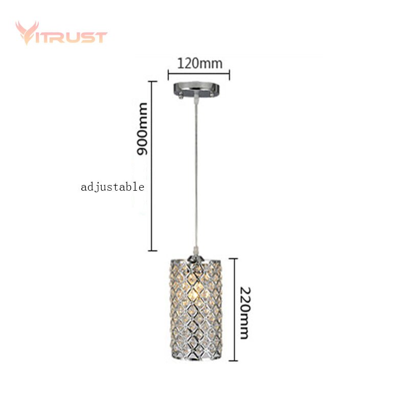 Modern Luxury Crystal Pendant Lights Romantic Bedroom Living Room Led Light