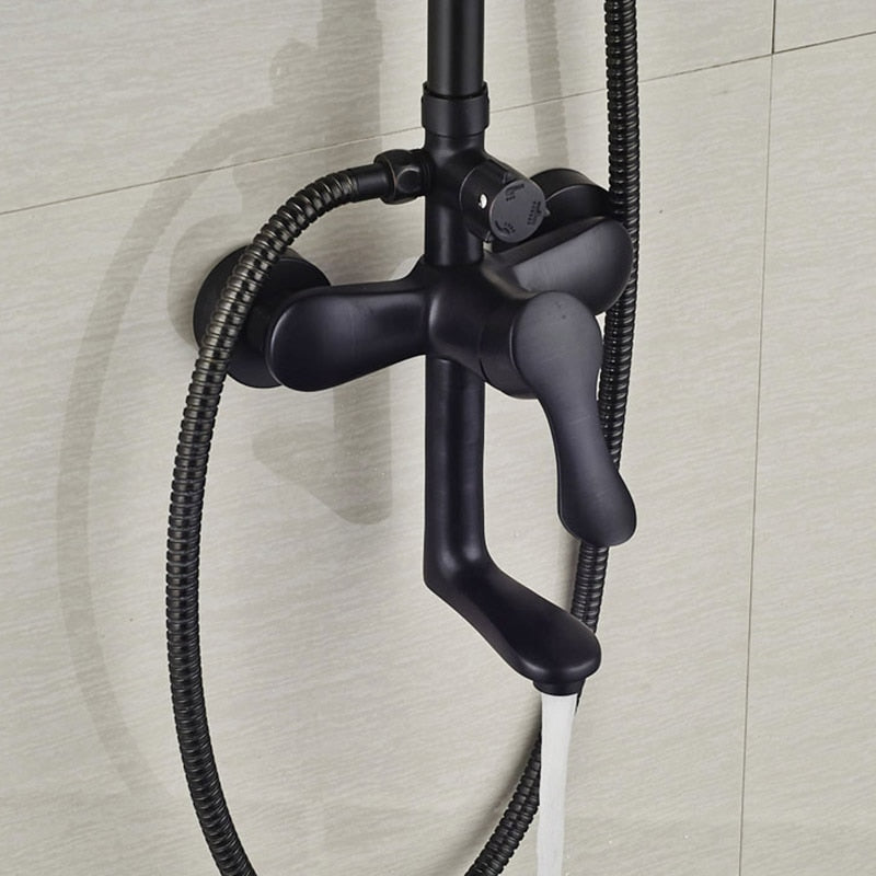 8 ’Rain Shower Faucet Bathroom Set Wall Mounted Mixer With Hand Sprayer 3 - Model Switch Hot &