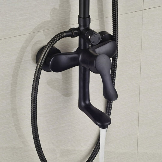 8 ’Rain Shower Faucet Bathroom Set Wall Mounted Mixer With Hand Sprayer 3 - Model Switch Hot &