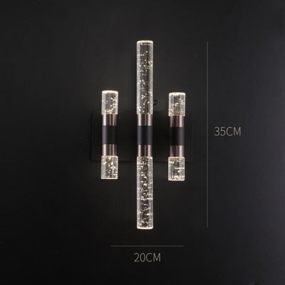 Post - Modern Crystal Led Wall Light Gold/Black Sconce Lamp Luminaire For Bedroom Living Room Stair