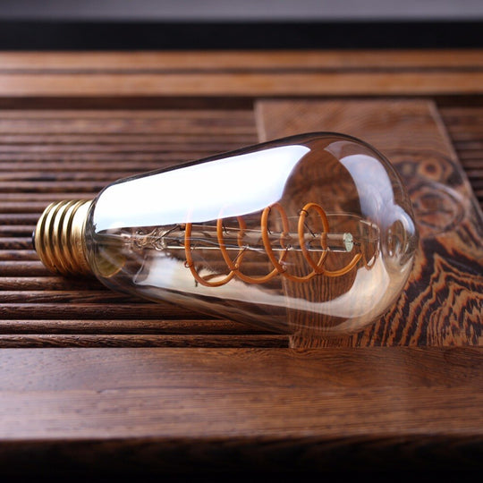 Retro Dimmable Led Edison Bulb E27 3W Gold Spiral Filament St64 G125 Ampoule Lamp Incandescent