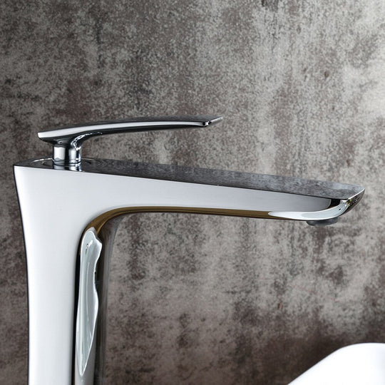 Brass Single Lever Hot And Cold Chrome/Gold Tall Bathroom Basin Faucet Sink Tall Sink Faucet