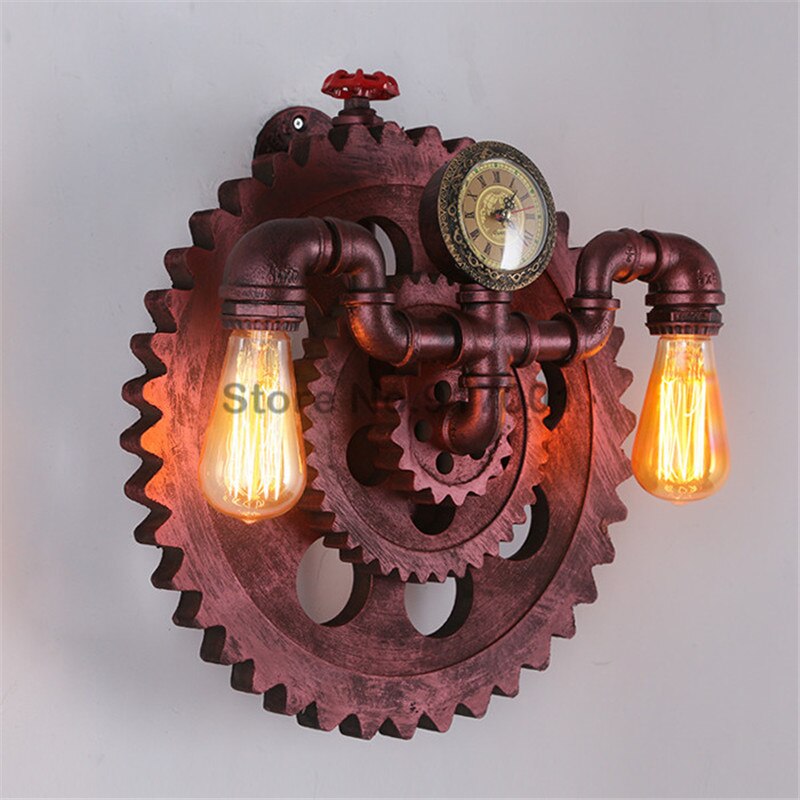 Creative Retro Personality Loft Industrial Wind Wall Lamp Restaurant Bar Coffee Shop Bedroom Gear