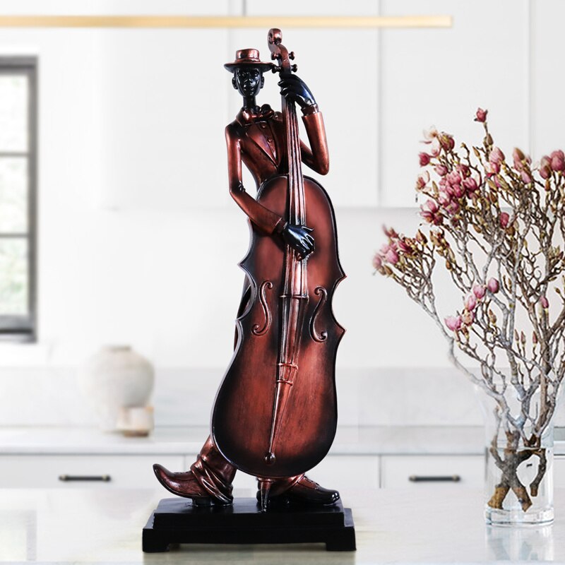 Resin Musician Band Statues: Artistic Home And Cafe Decor For Music Enthusiasts Decor