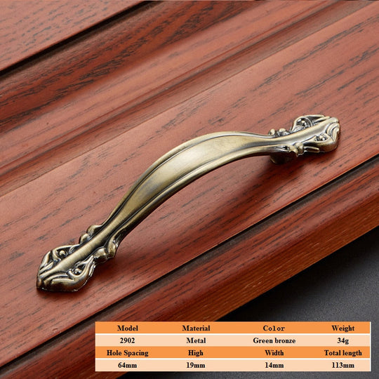 Vintage Zinc Alloy Handles For European - Style Furniture Doors And Drawers 2902 - 64Mm Door Handle