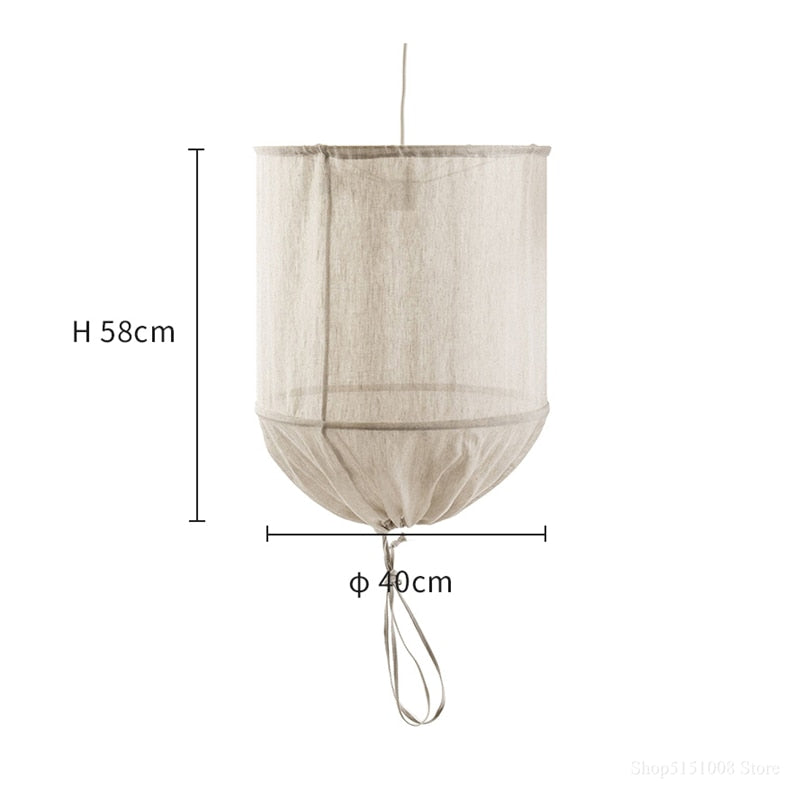 Nordic Design White Linen Cotton Diy Pendant Lights Fabric Lampshade Led Hanging Lamps For Finning