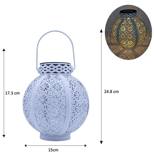Waterproof Solar Lamp Retro Hollow Lantern Light Art Decorative Garden Light Led For Courtyard