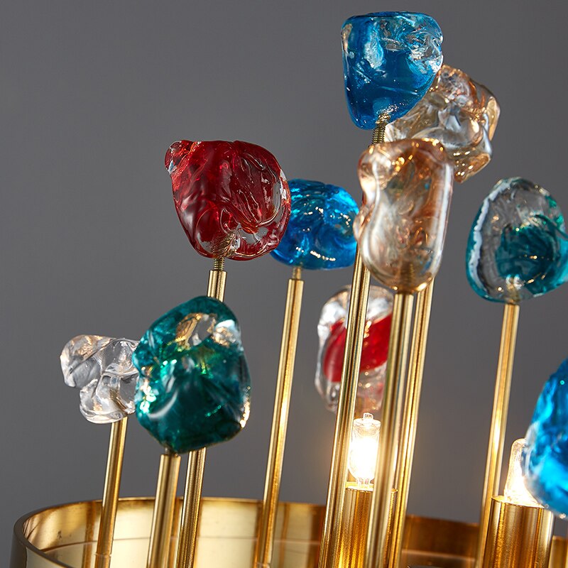 Luxury Crystal Table Lamp Modern Home Decor Led Light Fixture Gold Stainless Steel Indoor Lighting