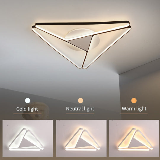 Modern Led Chandelier Lighting For Bedroom Study Room Living Room White/Black/Grey 90 - 260V