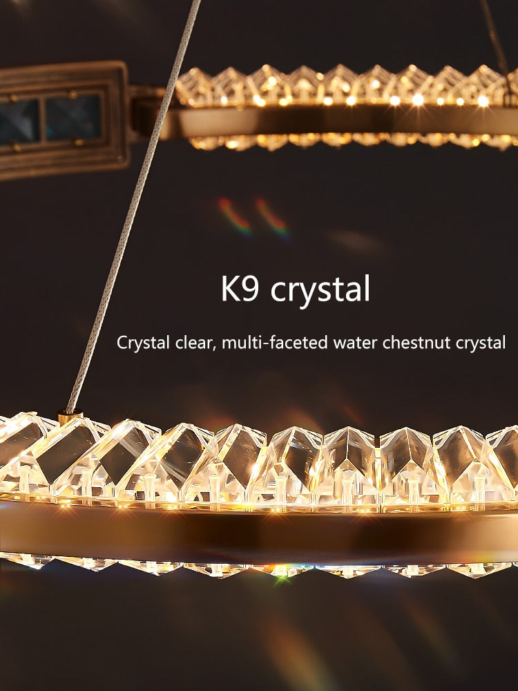 Brilliance Elysian: New K9 Crystal Led Chandelier - Nordic Modern Ceiling Fixture Suitable For