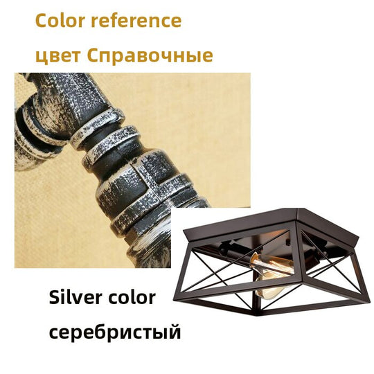 American Retro Industrial Ceiling Lamp Farmhouse Corridor Dining Room Kitchen Bedroom Balcony Light
