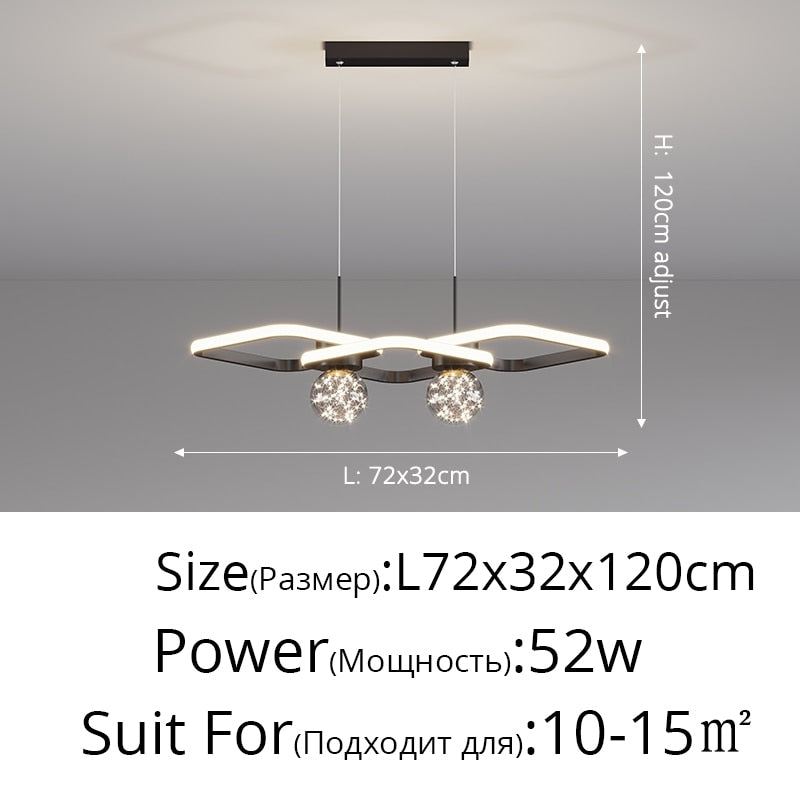 Modern Ceiling Chandeliers Led For Living Room Dining Table Lighting Simplicity Design Circle