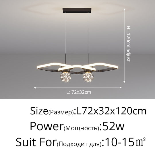 Modern Ceiling Chandeliers Led For Living Room Dining Table Lighting Simplicity Design Circle