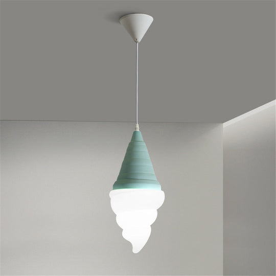 Dessert Shop Ice Cream Cones Pendant Lights Creative Children Led Hanging Lamp Kids Room Light
