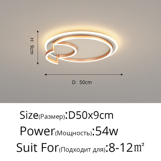 Modern Household Led Chandelier Lighting Simple Bedroom Ceiling Lamp Living Room Aluminum Creative