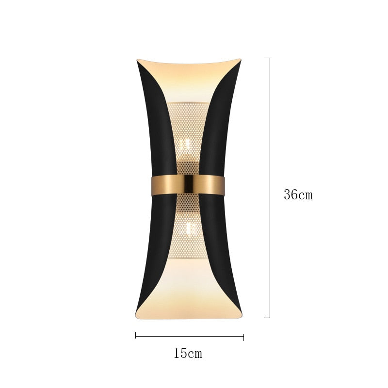 Lara’s Black & Gold Led Wall Sconce For Bedroom Aisle Living Room And White Light