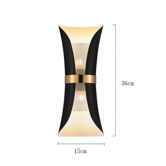 Lara’s Black & Gold Led Wall Sconce For Bedroom Aisle Living Room And White Light