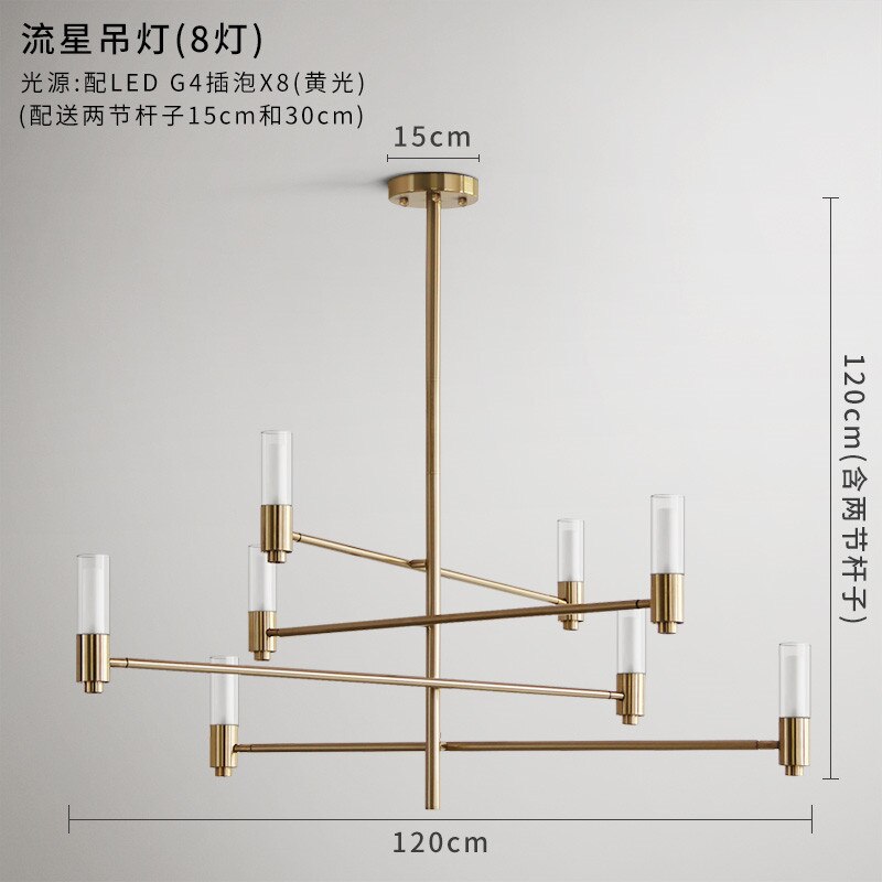Meteor Chandeliers Lights Post Modern Luxury Living Room Bedroom Hanging Lamp Nordic Villa Adjust