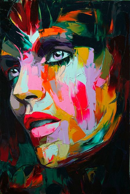 Abstract Woman Portrait Graffiti Canvas - Modern Art For Living Room Decor 40X60Cm Unframed / Jk757