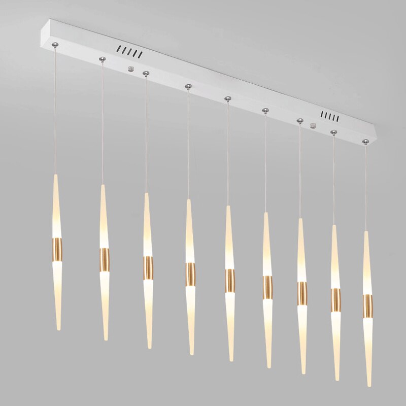 Rose Gold Led Chandelier Hanging Lamp For Stair Loft Staircase Indoor Home Living Room Bedroom