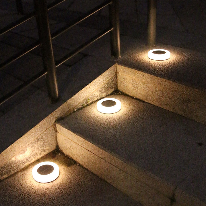 8 Led Solar Lawn Yard Led Night Light Power Buried Lights Garden Outdoor Pathway Floor Under Ground