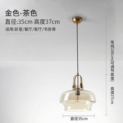 Nordic Glass Pendant Lights - Stylish Postmodern Hang Lamp For Dining Room Bedroom And Bar Decor