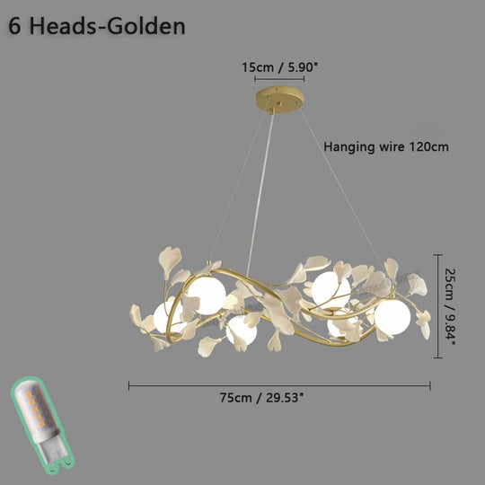 Nordic Pendant Lamp Luxury Living Room Decoration Chandelier Modern Romantic Petal Bedroom Indoor