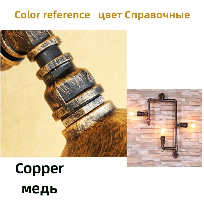 Retro Industrial Creative Entrance Hallway Lighting Iron Pipe Restaurant Wall Lamp Industrail