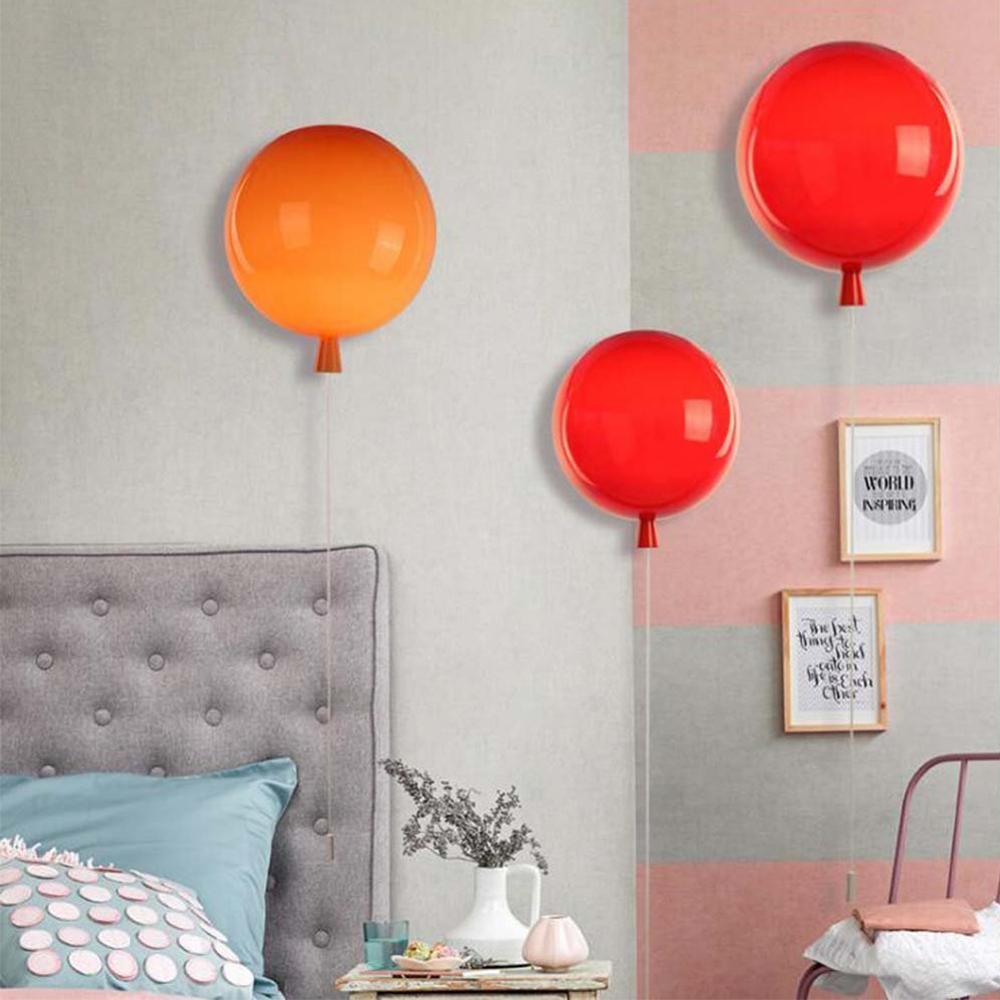 Balloon Wall Lamps Children Light Pull Switch Lighting For Baby Room Bedroom Bedside Corridor