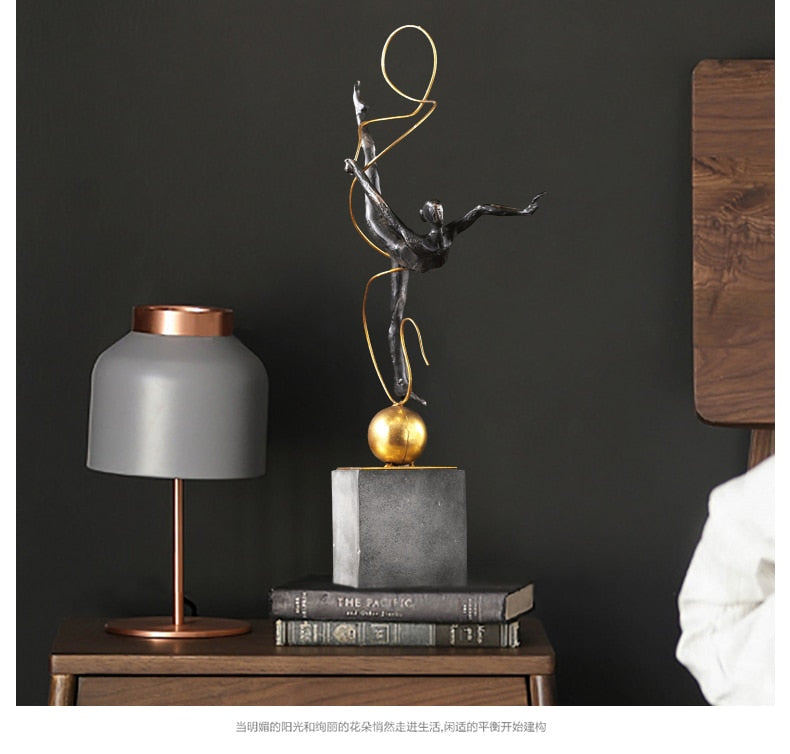 Artistic Gymnastics Female Athlete Sculpture: Home Decoration Accessories For Living Room And Gift