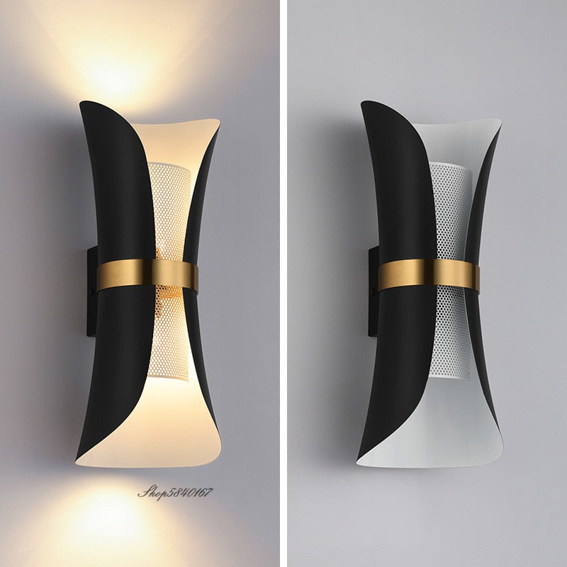 Lara’s Black & Gold Led Wall Sconce For Bedroom Aisle Living Room Light