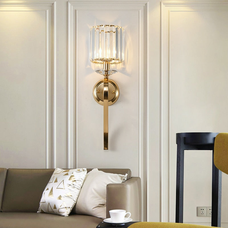 Crystal Wall Lamp Luxury Decorative Led Light For Dining Room Living Bedroom Indoor Fixtures Home
