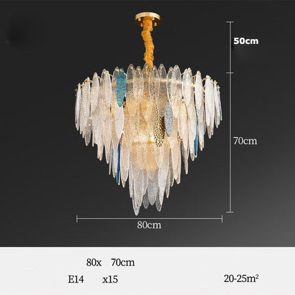 Art Deco Led Postmodern Glass Iron Chandelier Lighting Lustre Suspension Luminaire Lampen For