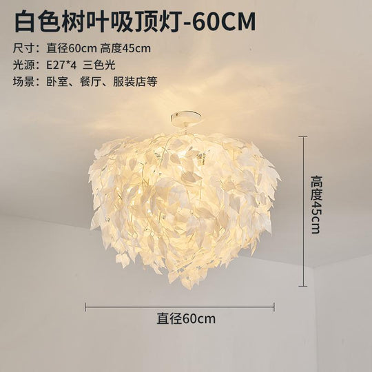 Modern Led Chandelier Creative Personality Feather Round Led Lamp Restaurant Bar Cafe Living Room