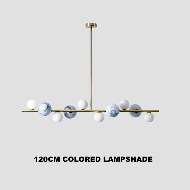 Horizontal Ceiling Hanging Chandelier Lights Kitchen Island Linear Bar Pendant Lamp Dining Room