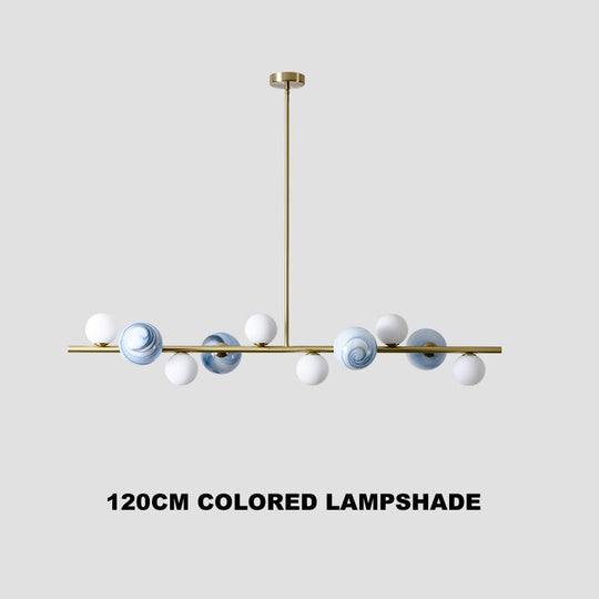 Horizontal Ceiling Hanging Chandelier Lights Kitchen Island Linear Bar Pendant Lamp Dining Room
