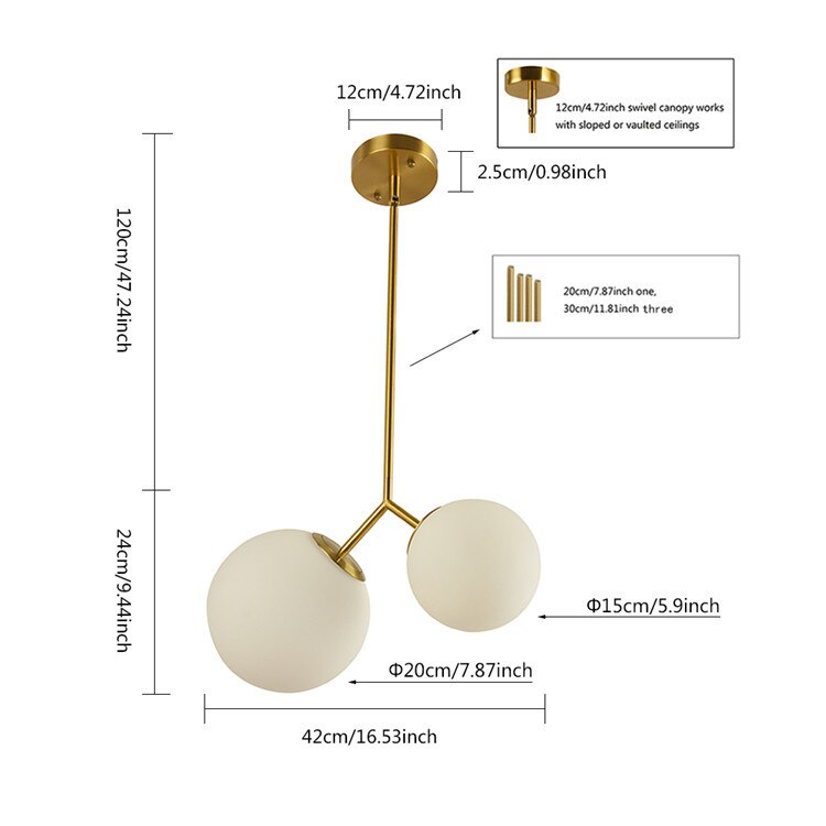 Nordic Design Magic Bean Glass Ball Pendant Lights Simple Individual Restaurant Hanging Lamp Shop