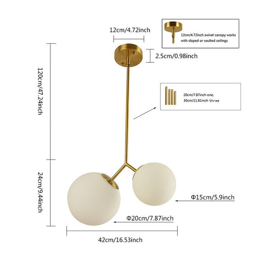 Nordic Design Magic Bean Glass Ball Pendant Lights Simple Individual Restaurant Hanging Lamp Shop