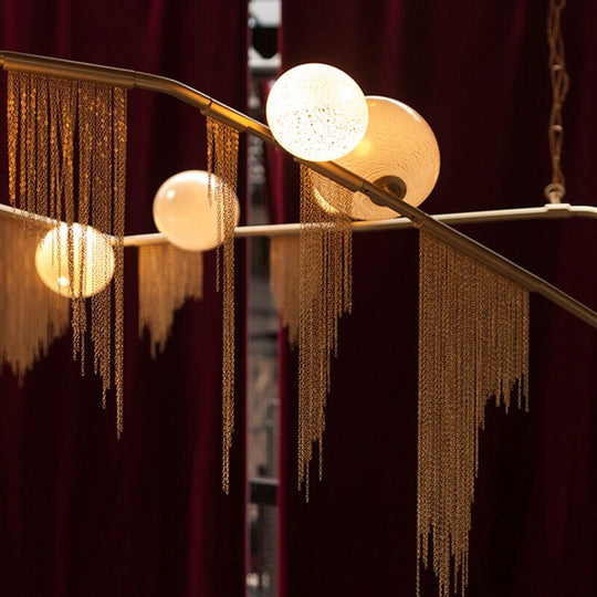 Celestial Charm: Nordic Glass Ball Led Chandeliers For Stylish Indoor Spaces Pendant Light