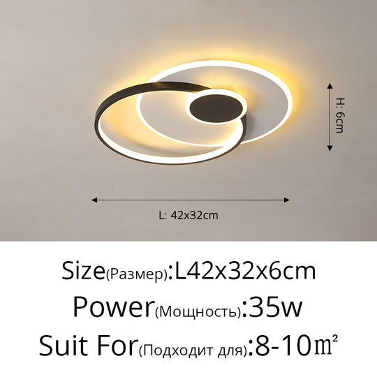 Modern Minimalist Decor Led Chandeliers Nordic Bedroom Ceiling Decoration Lamp Creative Personality
