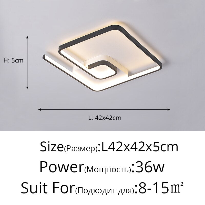 Modern Led Chandeliers Lamp For Bedroom Interior Dining Study Living Room Kitchen Simple Lustre