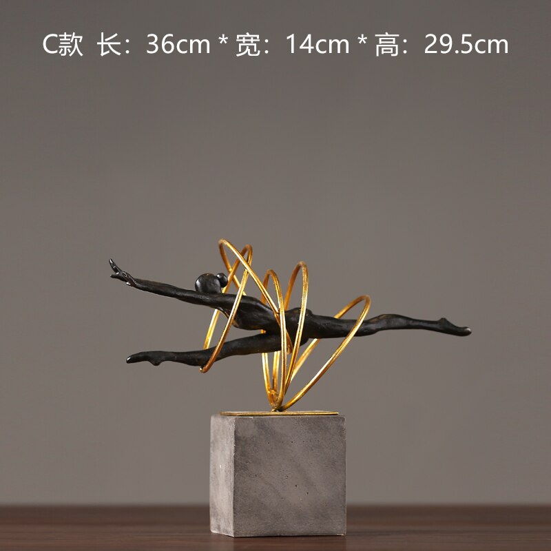 Artistic Gymnastics Female Athlete Sculpture: Home Decoration Accessories For Living Room And Gift