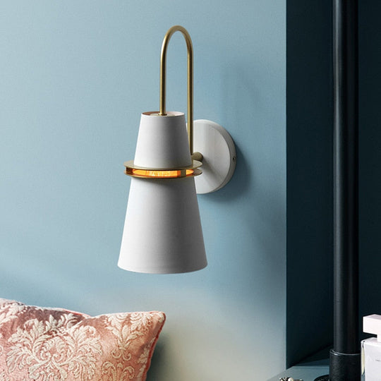 Nordic Inspired Modern Wall Lamp With Led Horn Lighting Design In Black/Blue/White Wall Lamp