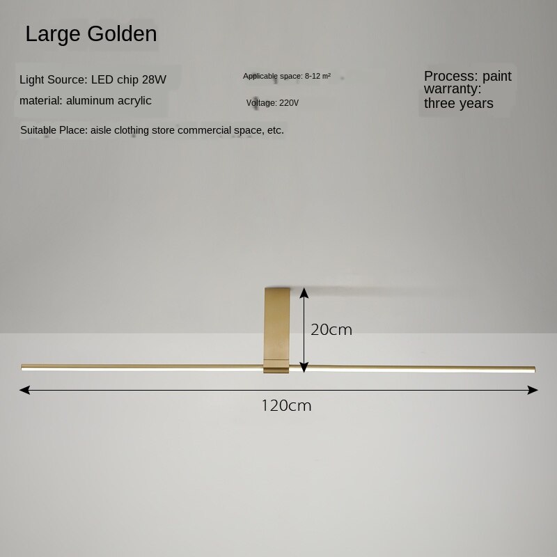 Nordic Simple Strip Led Ceiling Lamp Modern Minimalism Creative Corridor Restaurant Celling Light