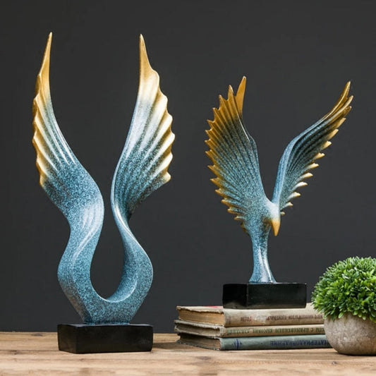Nordic Modern Resin Eagle Sculpture: Elegant Family Ornament For Home And Office Decor Items