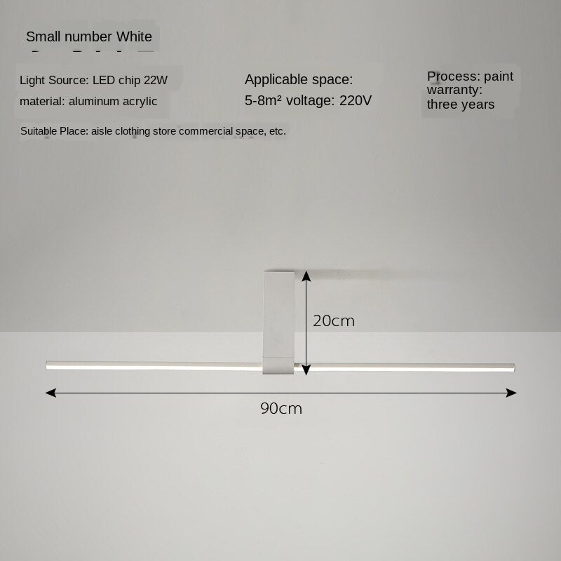 Nordic Simple Strip Led Ceiling Lamp Modern Minimalism Creative Corridor Restaurant Celling Light