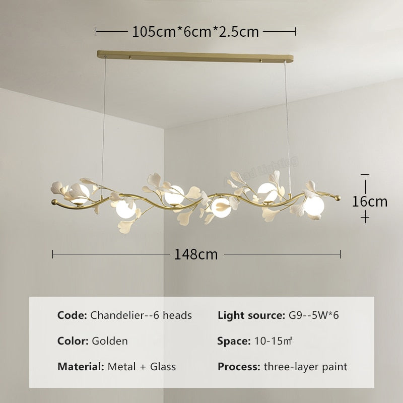 Nordic Pendant Lamp Luxury Living Room Decoration Chandelier Modern Romantic Petal Bedroom Indoor