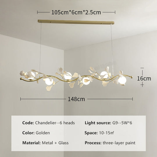 Nordic Pendant Lamp Luxury Living Room Decoration Chandelier Modern Romantic Petal Bedroom Indoor